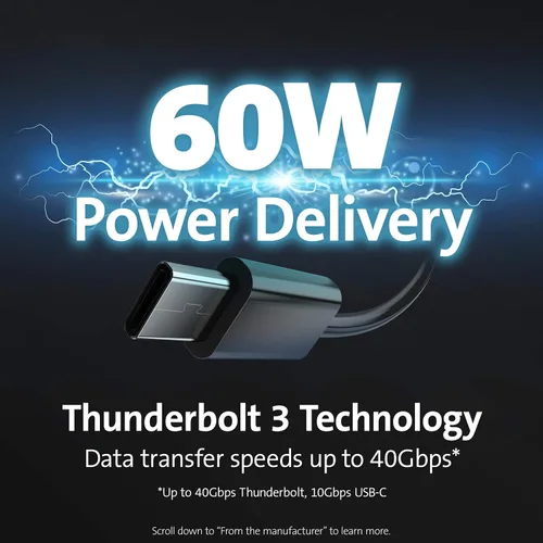 Vista 2 de Kensington Estación de acoplamiento híbrida SD5550T Thunderbolt™ 3 y USB-C Dual 4K - 60W PD - Windows y Mac (K38131NA)