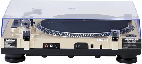 Vista 23 de Crosley KT100BT-CP - Sistema estéreo de tocadiscos Bluetooth con altavoces, champán
