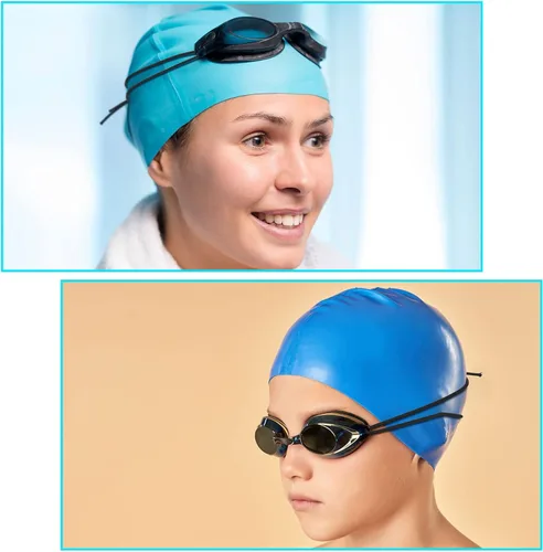 Vista 6 de Frienda 10 juegos de correas elásticas para gafas para nadar, correa de repuesto ajustable para gafas de natación con abrazadera de bloqueo
