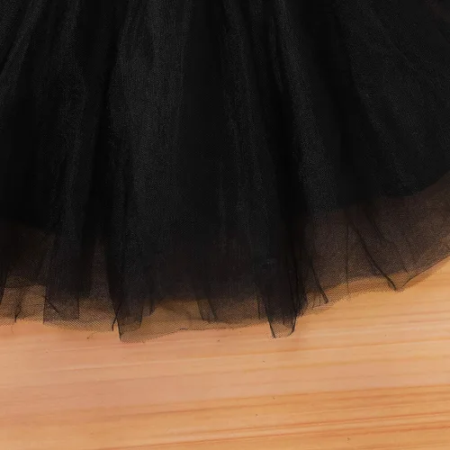 Vista 7 de Vestido de Navidad para niñas pequeñas, con volantes, diseño de búfalo, tutú, tul, vestido de princesa