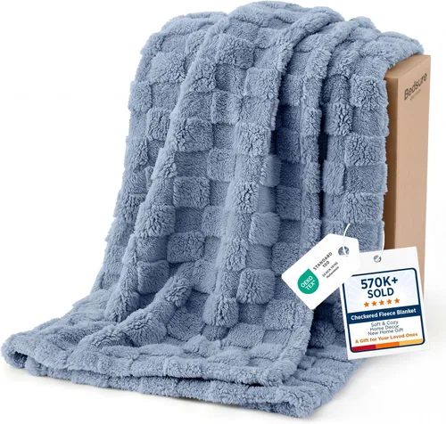 Vista 60 de Bedsure GentleSoft - Manta verde salvia para sofá, manta de forro polar a cuadros, regalos de Navidad para mujeres, hombres y niñas, bonita manta