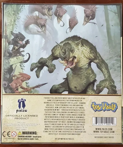 Vista 6 de Toy Vault Pathfinder Game Puzzle Bestiary, rompecabezas de 1000 piezas de 20 x 26 pulgadas