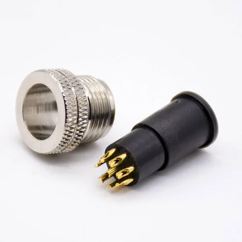 Vista 5 de Elecbee m12 conector 8 Pin recto macho overmoldeado soldadura taza sin blindaje un código macho recto 8pin m12 conector
