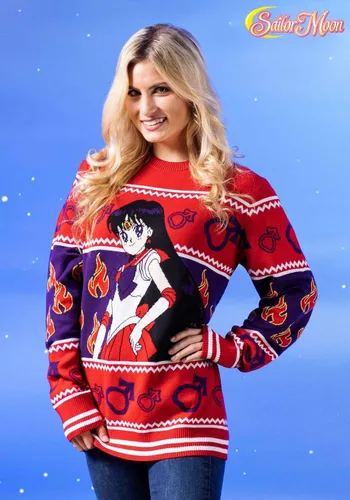 Vista 2 de Suéter feo Sailor Mars para adultos