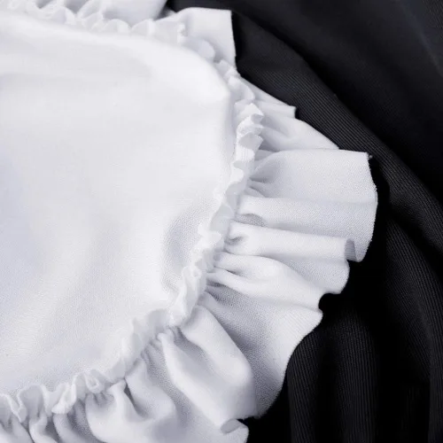 Vista 5 de JasmyGirls Disfraz sexy de sirvienta francesa para mujer, traje de lencería para cosplay, traje de juego de rol, delantal sexy de encaje travieso