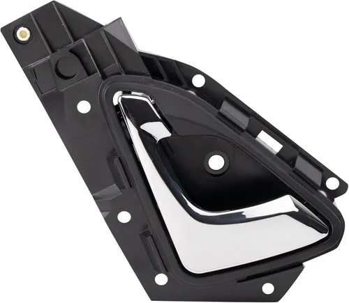Vista 75 de TRQ Manija de puerta interior delantera izquierda cromada y negra para el lado del conductor compatible con Ford F-150 2012-2014