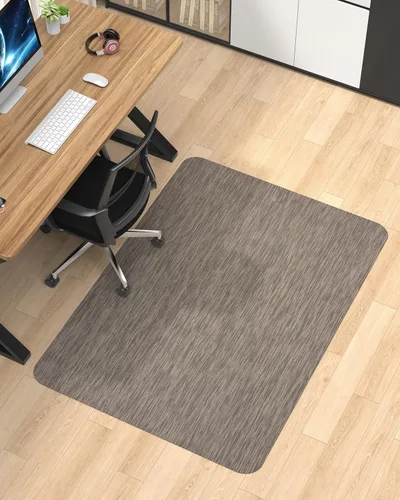 Vista 10 de Blvornl Alfombrilla para Silla de Oficina para Suelo de Madera Dura, 35.4"×47.2" Alfombrilla de Escritorio para Computadora para Madera Dura Negro