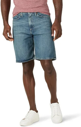 Vista 10 de Wrangler Authentics pantalones cortos de jean clásicos con cinco bolsillos de ajuste relajado para hombre Dark Rinse