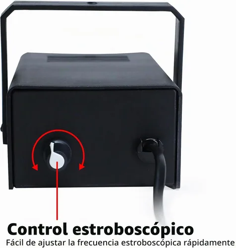 Vista 7 de Luces estroboscópicas LED verdes ajustables con control de velocidad para escenario, luces estroboscópicas de baile con 24 LED superbrillantes