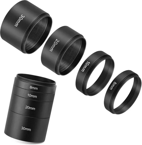 Vista 9 de Astromania Tubo de extensión, kit de 2 tubos de extensión para telescopios con M48x0.75 en ambos lados, longitud 0.197 in, 0.315 in, 0.394 in, 0.787