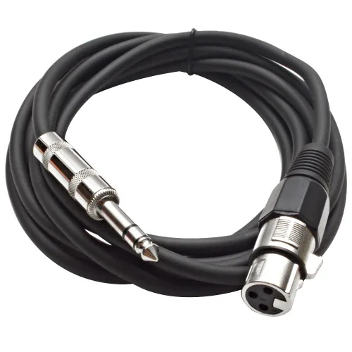 Vista 16 de Seismic Audio - SATRXL-F2 - Cable de conexión XLR naranja de 2 pies hembra a 1/4" TRS