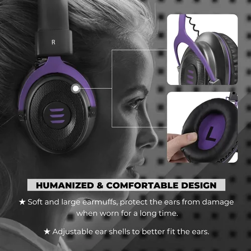 Vista 8 de EKSA E900 - Auriculares para juegos con micrófono, PS4 con micrófono desmontable con cancelación de ruido, sonido envolvente 3D, comodidad