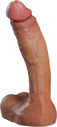 Vista 7 de Consolador realista negro de 9 pulgadas se siente como la piel, con una gran y fuerte ventosa para jugar con manos libres, juguetes sexuales