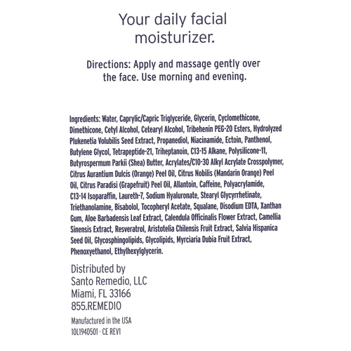 Vista 9 de Santo Remedio, Piel Eterna, Crema facial hidratante, hidrata la piel, hidratante diario, crema de día y noche, contiene ácido hialurónico, vitamina
