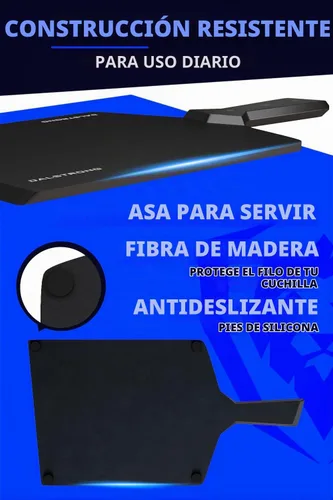 Vista 3 de Dalstrong Tabla mediana para cortar y servir - Negro obsidiana