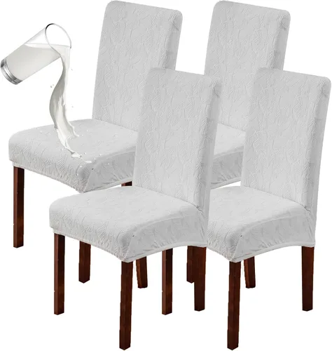 Vista 17 de Genina Fundas impermeables para sillas Parsons de comedor, fundas elásticas para sillas Parsons para comedor, cocina, funda protectora para silla
