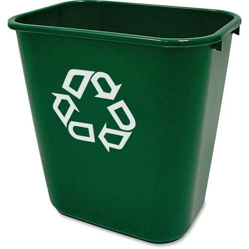 Vista 3 de Rubbermaid Commercial Products - Basurero de escritorio de resina plástica Azul