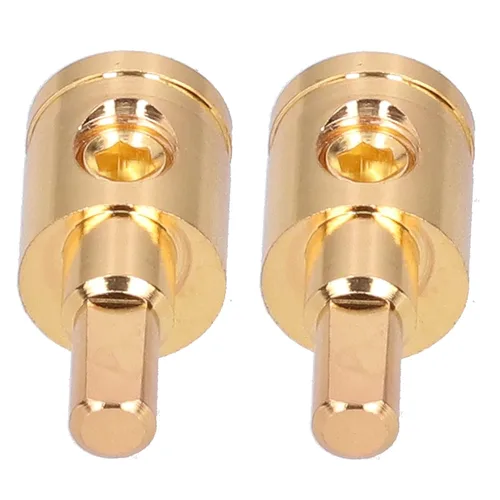 Vista 6 de Reductor de cable de audio, conector de terminal reductor de cable 0GA, cobre puro, chapado en oro, para modificación de amplificador de audio
