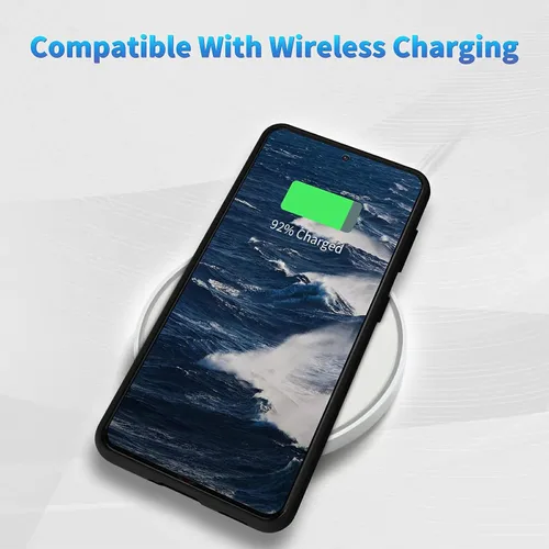 Vista 7 de Funda tipo cartera para Samsung Galaxy A21 (6.5 pulgadas), Galaxy A21 con soporte para tarjeta abatible, funda protectora de doble capa híbrida