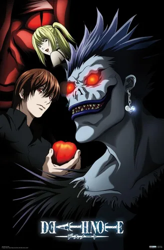 Vista 9 de Trends International Death Note - Póster de pared de grupo, 14.725 x 22.375 pulgadas, versión enmarcada de madera de granero