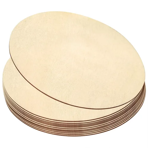 Vista 8 de Coopay 120 círculos de madera de 2 pulgadas, rebanadas de madera redondas sin terminar, recortes de madera natural para colgar puertas, pintura