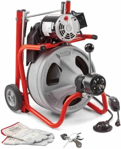 Vista 9 de RIDGID Paquete de máquina de limpieza de drenaje K-400 con cortador T-232 y accesorios