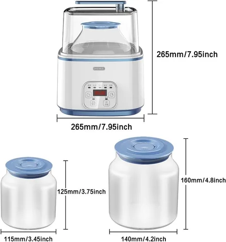 Vista 2 de Máquina de enzima de yogur multifuncional automática Máquina de fermentación líquida de gran capacidad para el hogar Fabricante de yogur