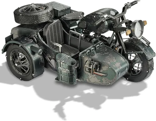 Vista 10 de Piececool Rompecabezas 3D para Adultos Kits de Modelos de Autos de Metal - H909 Cabeza de Camión Pesado Tractor Kit de Construcción