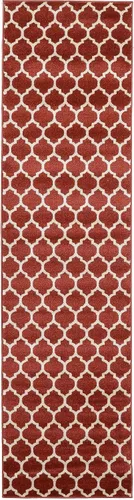 Vista 110 de Unique Loom Trellis Collection - Alfombra de área de Filadelfia, rectangular de 2 pies 2 pulgadas x 3 pies, color morado y marfil