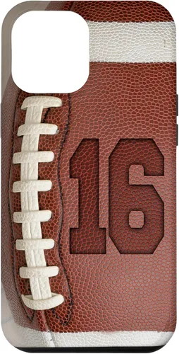 Vista 25 de iPhone 16 Football Fan #16 Jersey No 16 Football Lover Phone Case Gift Case