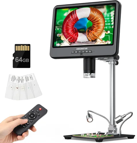 Vista 10 de Andonstar AD208S-FA 4K HDMI Microscopio digital para soldar pantalla de 10,1