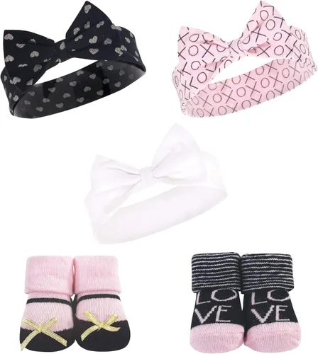 Vista 9 de Hudson Baby Conjunto de regalo de diadema y calcetines para niña