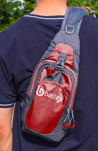 Vista 4 de Bastex On the GO Bolso de hombro rojo Mochila deportiva para gimnasio al aire libre