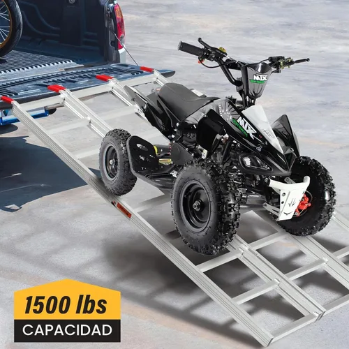 Vista 5 de Rampa de Carga Plegable de Aluminio de 69"X50" para ATV/Cortacésped/Camión - Capacidad de 1500 libras