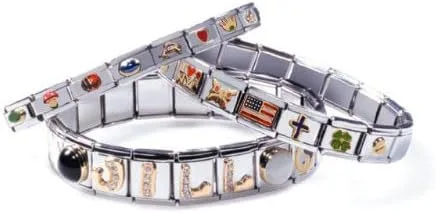 Vista 2 de Sexy Sparkles Pulsera de eslabones italianos Kiss Me On Lips, Acero inoxidable