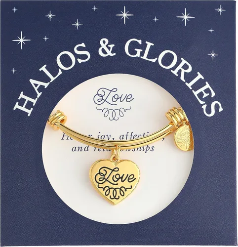 Vista 3 de Halos & Glories, pulsera con texto "Love