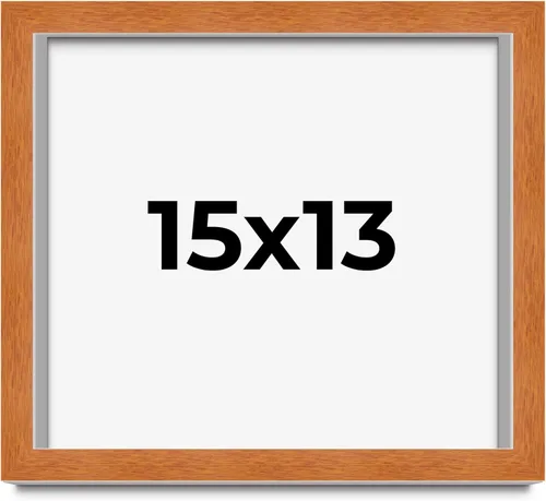 Vista 178 de Marco de 3 x 3 pulgadas de madera maciza de nuez y miel marrón con plexiglás acrílico UV, respaldo de tablero de espuma y accesorios para colgar