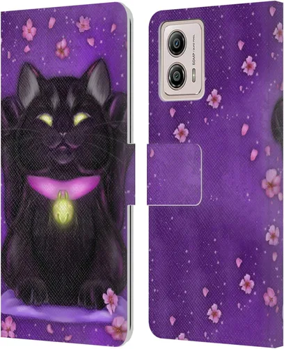 Vista 11 de Head Case Designs Officially Licensed Ash Evans Butterfly Sky Black Cats Leather Book Wallet Case Cover Compatible with Motorola Moto G53 5G
