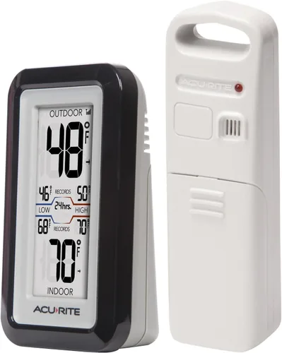Vista 2 de AcuRite 0 termómetro digital con temperatura exterior e