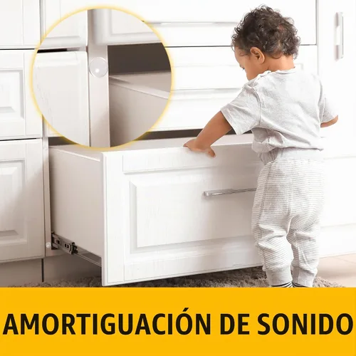 Vista 2 de 128 almohadillas protectoras de silicona transparente – Topes autoadhesivos reductores de sonido con diseño de cúpula plana para puertas
