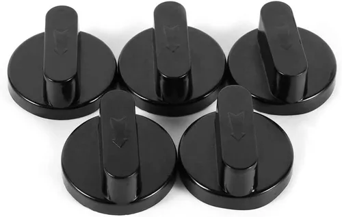 Vista 4 de Paquete de 5 piezas de repuesto para horno universal negro estufa de gas parrilla control perillas interruptor cocina
