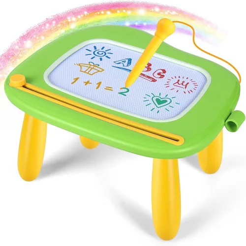 Vista 14 de Smasiagon - Pizarra de dibujo magnética para niños, juguetes para niñas de 1 a 2 años, pizarra de garabatos portátil para aprender y juguetes