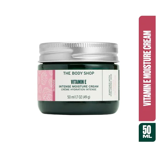 Vista 2 de The Body Shop Crema hidratante intensa de vitamina E Hidratante facial de 72 horas con ácido hialurónico Crema facial batida para una piel más