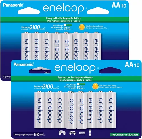 Vista 7 de Eneloop Panasonic BK-3MCCA10FA pilas recargables AA de 2100 ciclos de carga Ni-MH, precargadas, paquete de 10