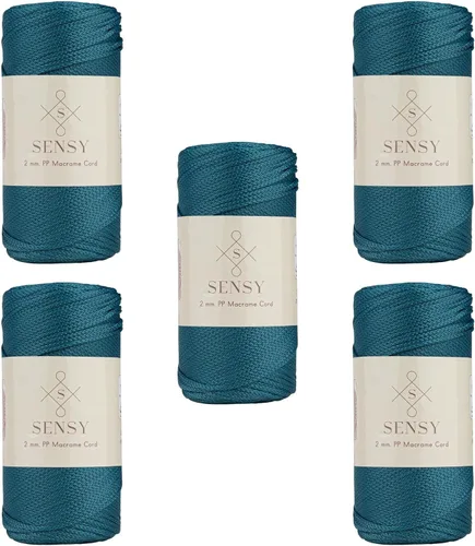 Vista 111 de Sensy Premium 2mm 229.5 metros de cuerda de poliéster 100% cordón de polipropileno Cordón de macramé 2mm Cordón para bolso de crochet Hilo