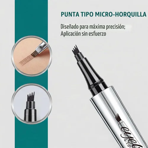 Vista 2 de Lápiz de cejas impermeable, 36H de larga duración, maquillaje líquido profesional para cejas, 5 colores disponibles, diseño de punta en ángulo