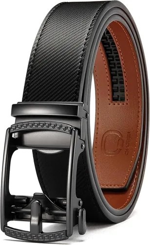 Vista 51 de CHAOREN Cinturón para hombre de cuero con trinquete - Ajuste personalizable, estilo sin esfuerzo (35 mm)