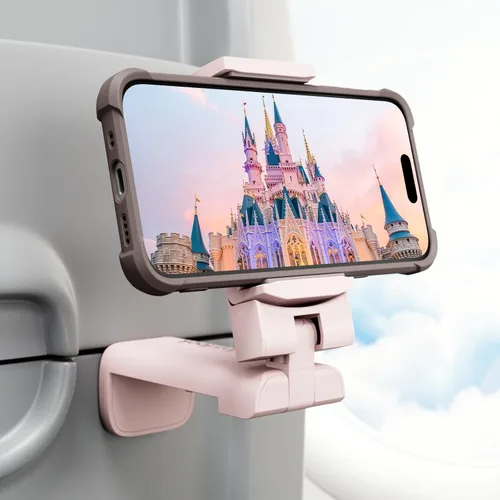Vista 8 de Klearlook Soporte Universal para Teléfono de Vuelo, Blanco, Plegable, Rotación de 360°, Compatible con Teléfonos de 4.7-6.9 Pulgadas Blanco puro