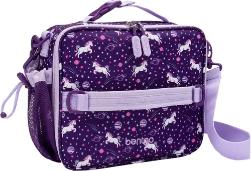 Vista 36 de Bentgo Bolsa de almuerzo con estampado para niños, doble aislamiento, reutilizable, para niños de más de 3 años, correa ajustable; sostiene